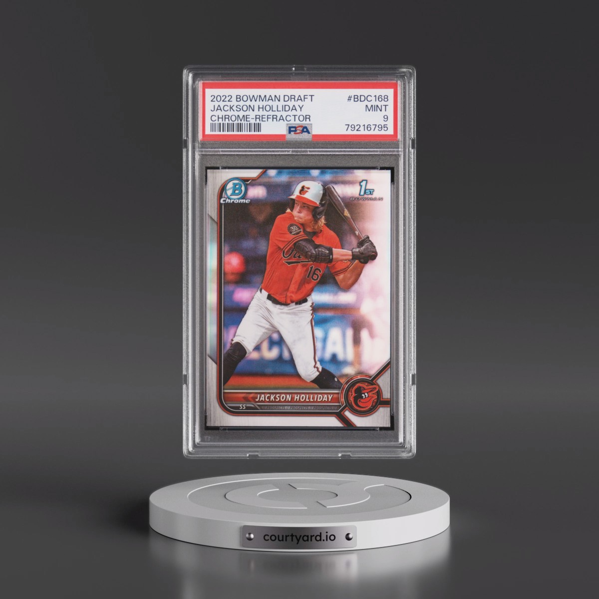 2022 Bowman Draft Jackson Holliday - Chrome-Refractor #BDC168 PSA 9