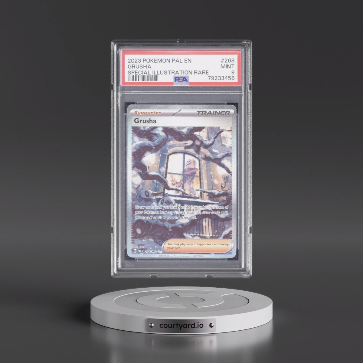 2023 Pokémon Pal EN-Paldea Evolved #268 Grusha - Special Illustration Rare (PSA 9 MINT)