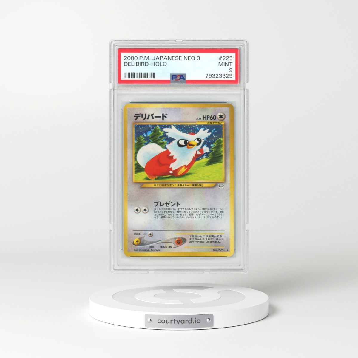 2000 Japanese Neo 3 #225 Delibird (PSA 9 MINT)