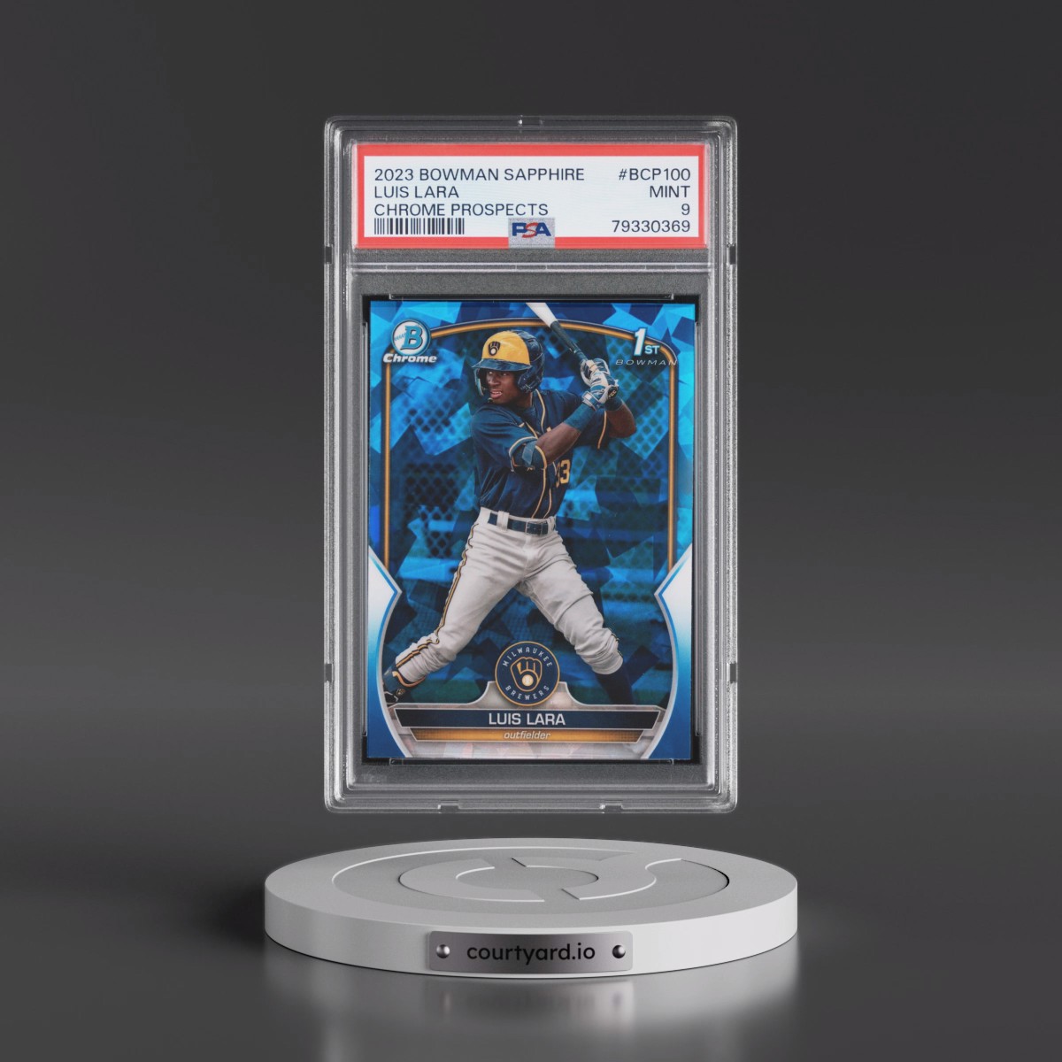 2023 Bowman Sapphire Edition Chrome Prospects #BCP100 Luis Lara (PSA 9 MINT)