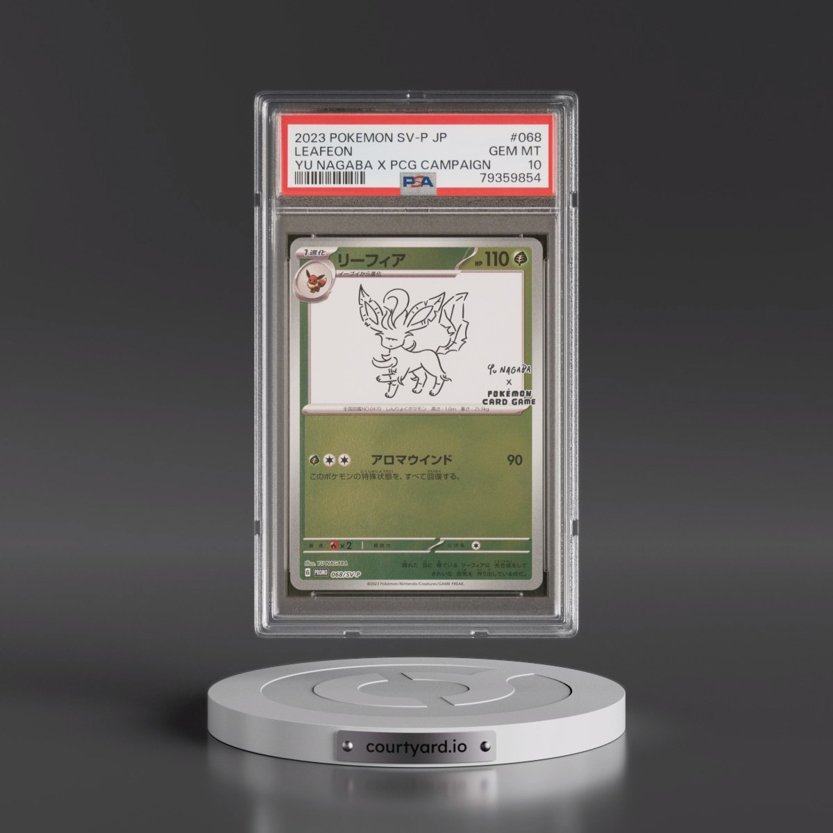 2023 Pokémon SV-P Promo #068 Leafeon - YU Nagaba X Pokemon Card Game Campaign (PSA 10 GEM MINT)