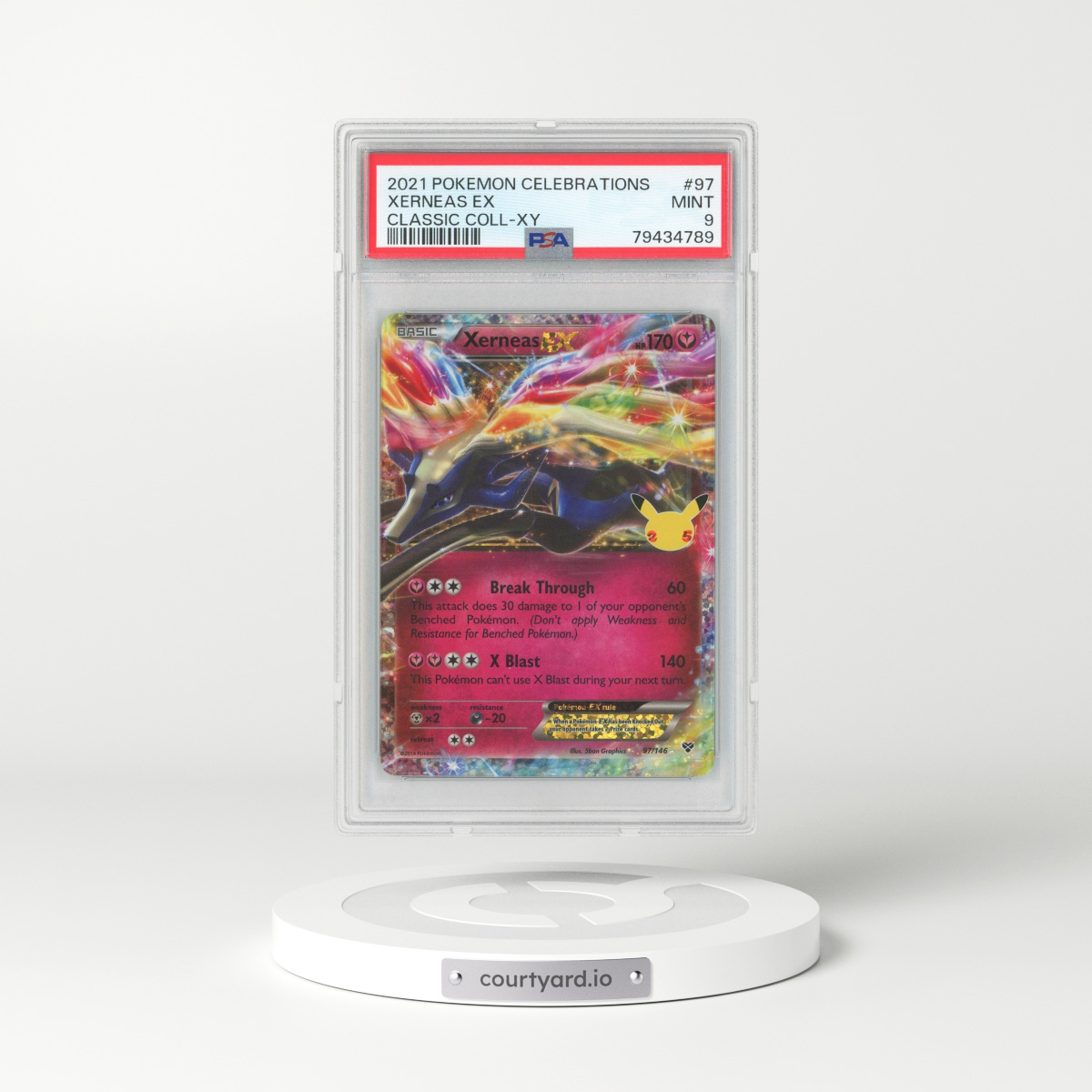 2021 XY #97 Xerneas EX - Full Art Holo (PSA 9 MINT)