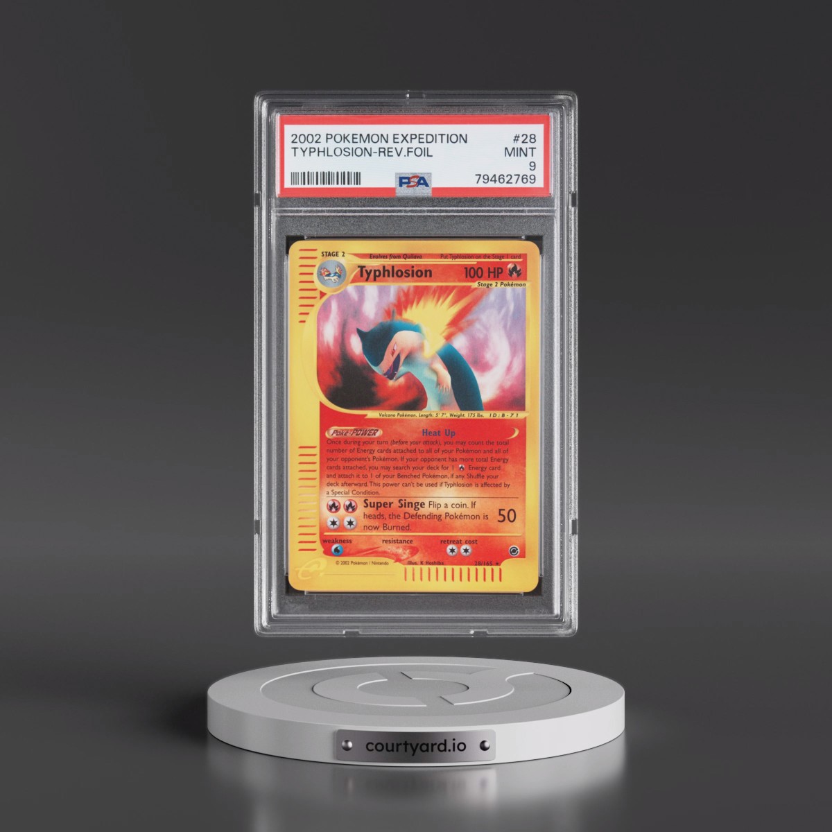2002 Pokémon Expedition #28 Typhlosion - Reverse Foil (PSA 9 MINT)