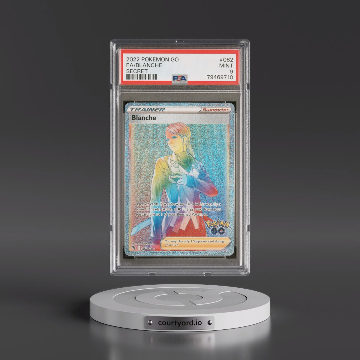 2022 Pokémon Go #082 Blanche - Full Art Secret (PSA 9 MINT)