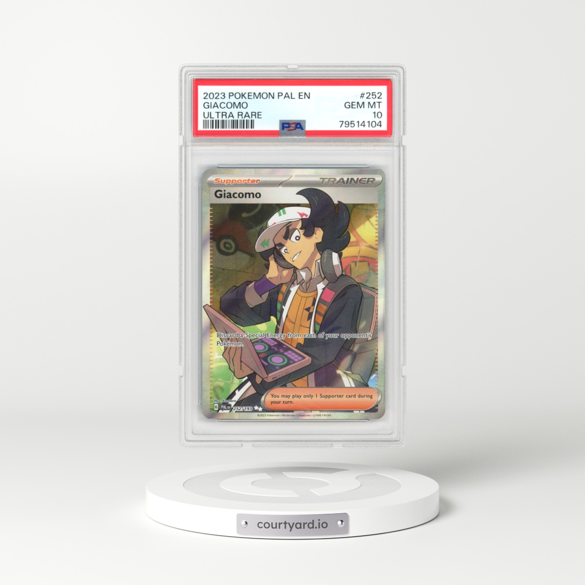 2023 Pokémon Pal EN-Paldea Evolved #252 Giacomo - Ultra Rare (PSA 10 GEM MINT)