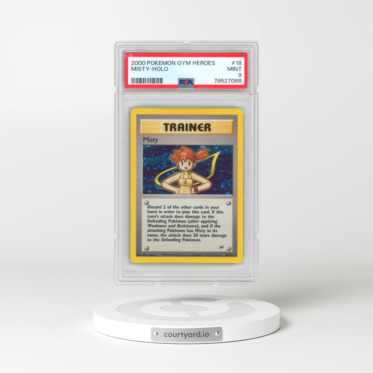 2000 Pokémon Gym Heroes #18 Misty - Holo (PSA 9 MINT)