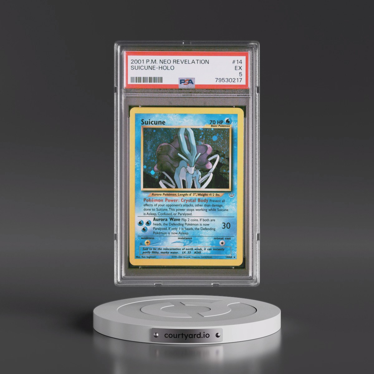 2001 Pokémon Neo Revelation #14 Suicune - Holo (PSA 5 EX)