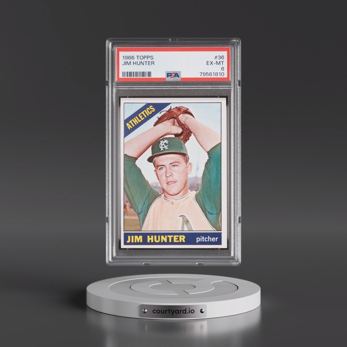 1966 Topps #36 Jim Hunter (PSA 6 EX-MT)
