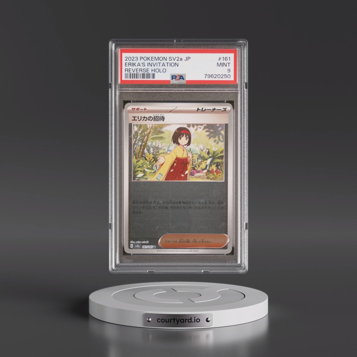 2023 Pokémon Sv2a-Pokémon Card 151 #161 Erika's Invitation - Reverse Holo (PSA 9 MINT)