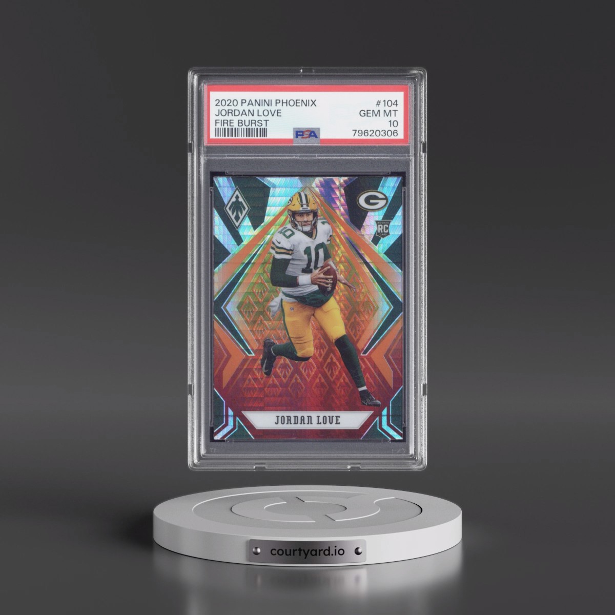 2020 Panini Phoenix #104 Jordan Love - Fire Burst (PSA 10 GEM MINT)
