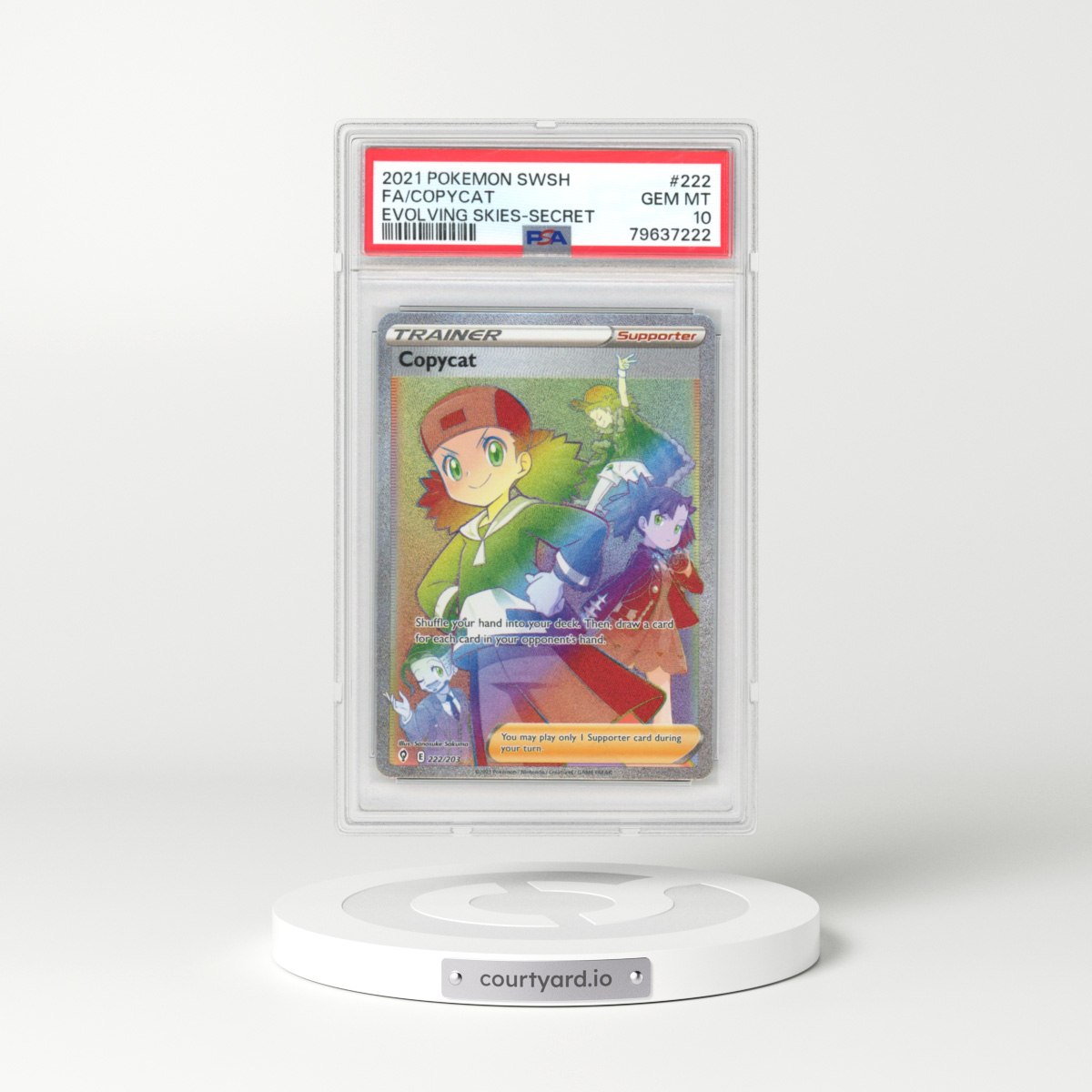 2021 Evolving Skies #222 Copycat - Secret (PSA 10 GEM MINT)