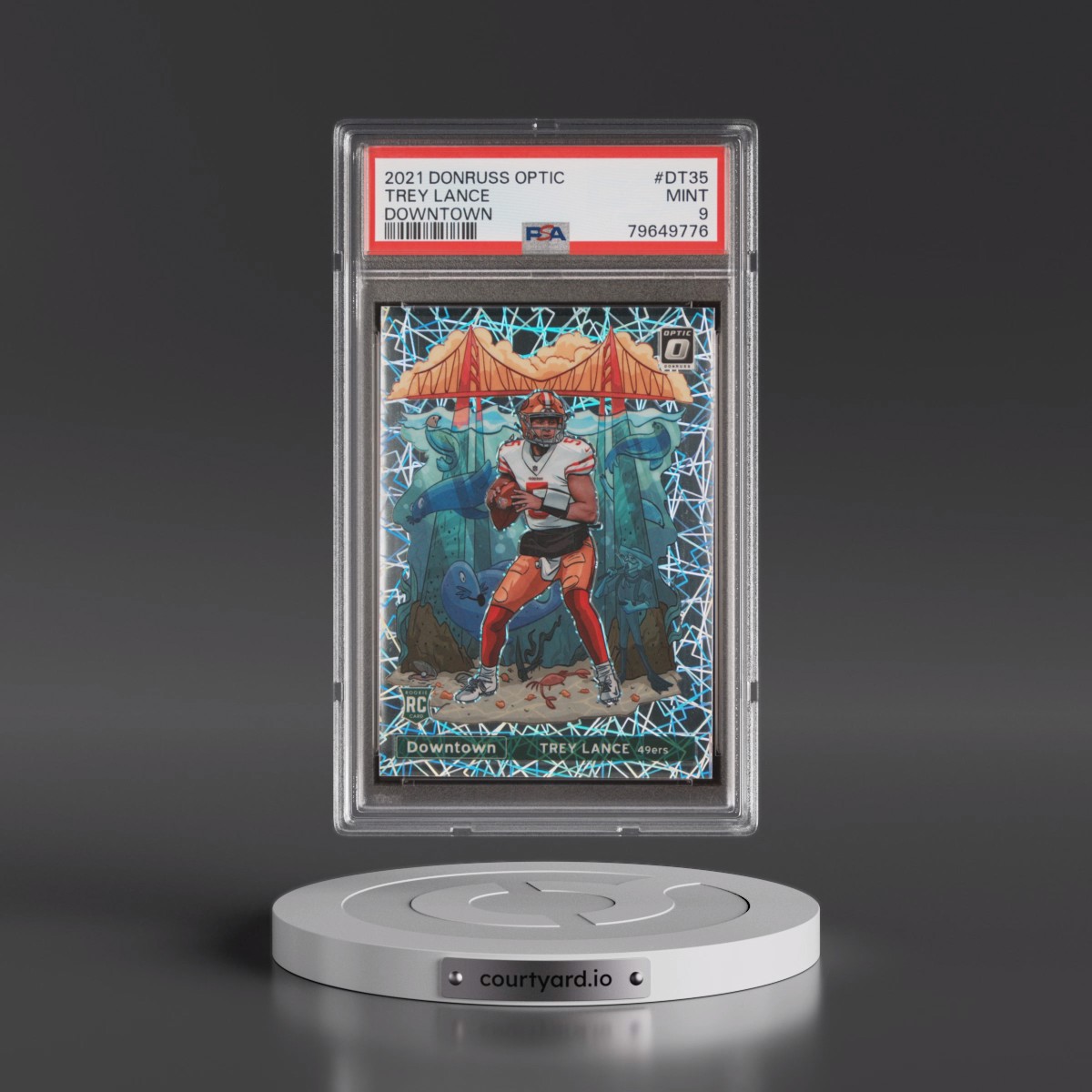 2021 Panini Donruss Optic Downtown Trey Lance #DT35 PSA 9