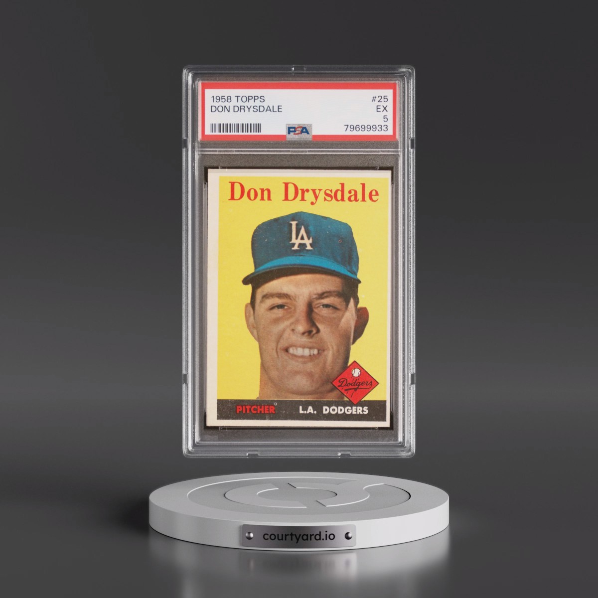 1958 Topps #25 Don Drysdale (PSA 5 EX)