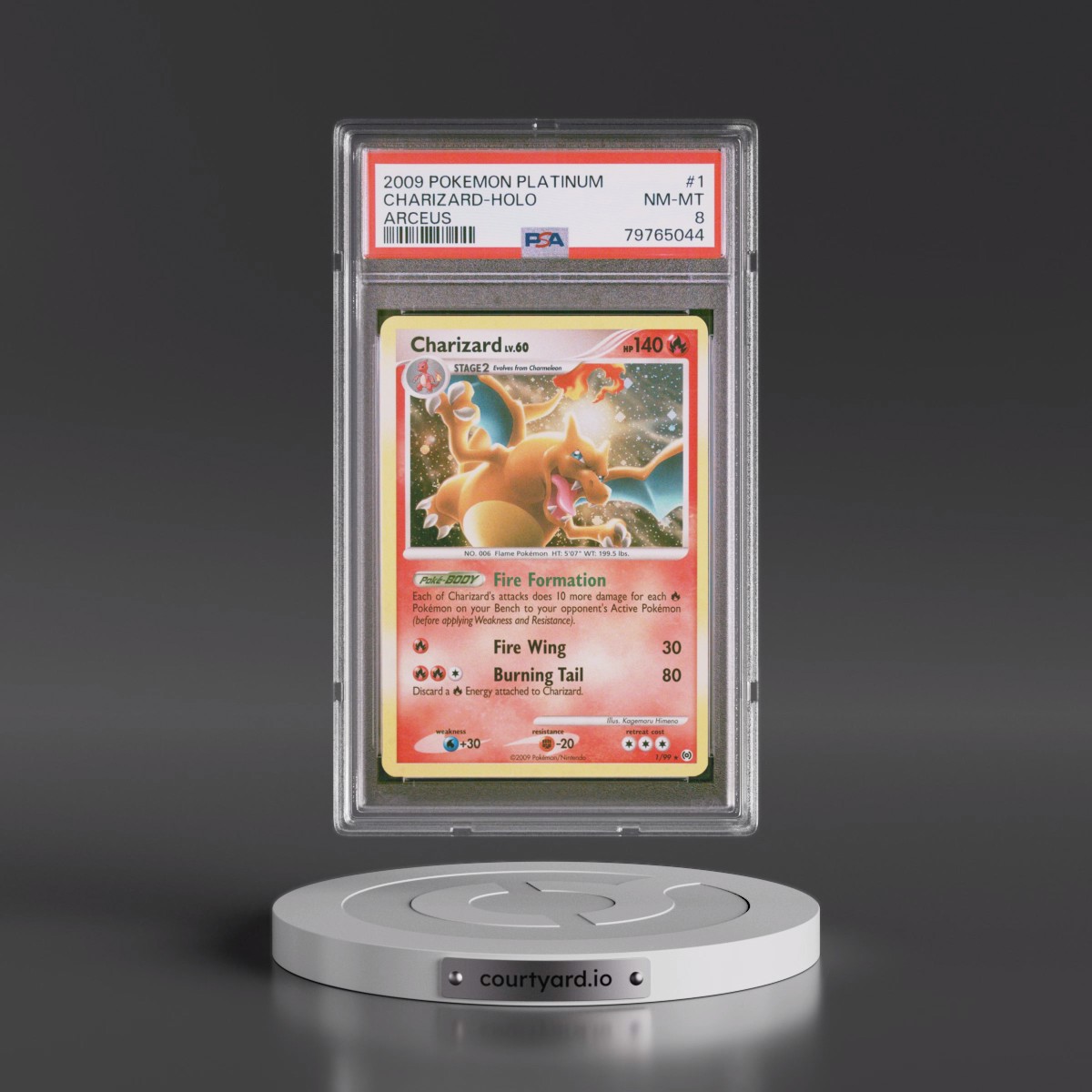 2009 Pokémon Platinum Arceus #1 Charizard - Holo (PSA 8 NM-MT)