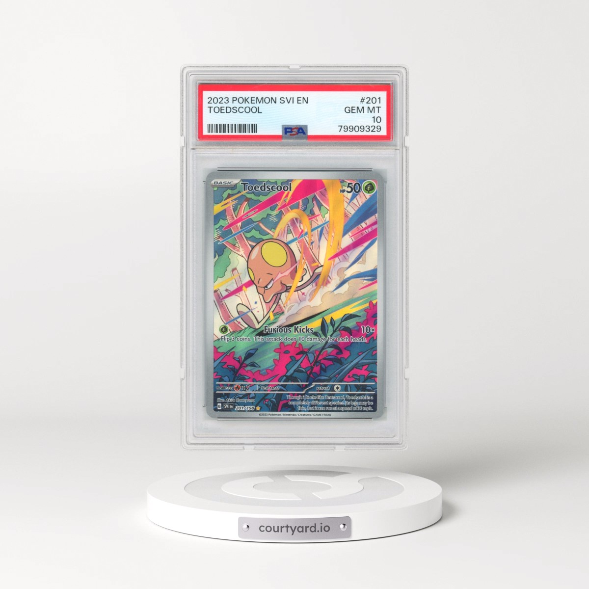 2023 Pokémon Svi EN-Scarlet & Violet #201 Toedscool - Illustration Rare (PSA 10 GEM MINT)
