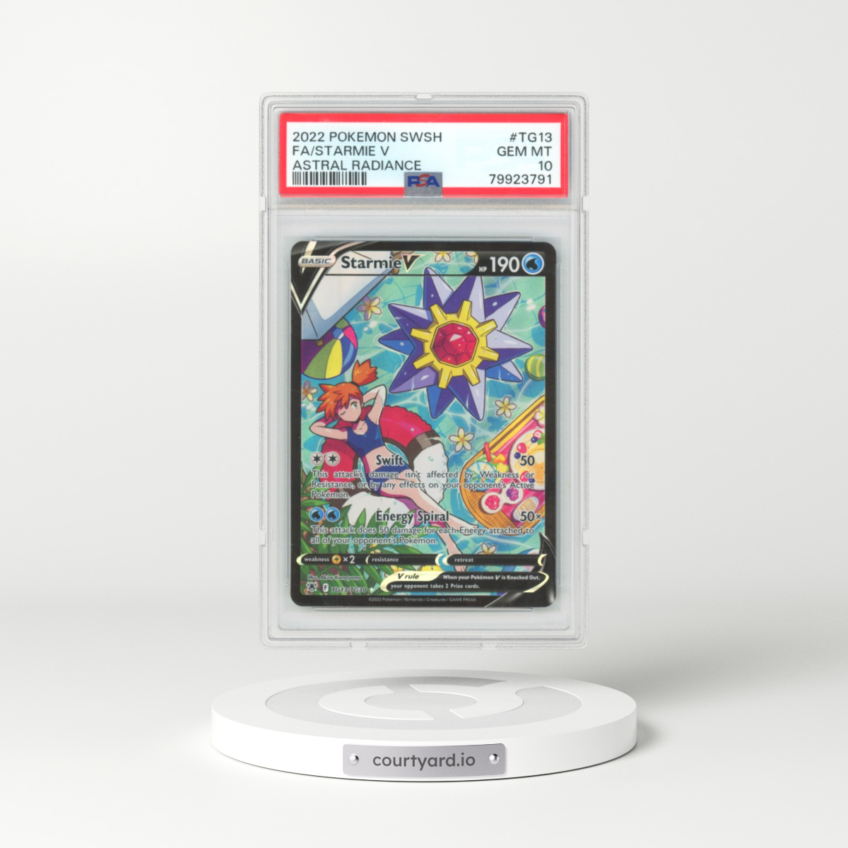 2022 Astral Radiance #TG13 Starmie V - Holo Character Rare