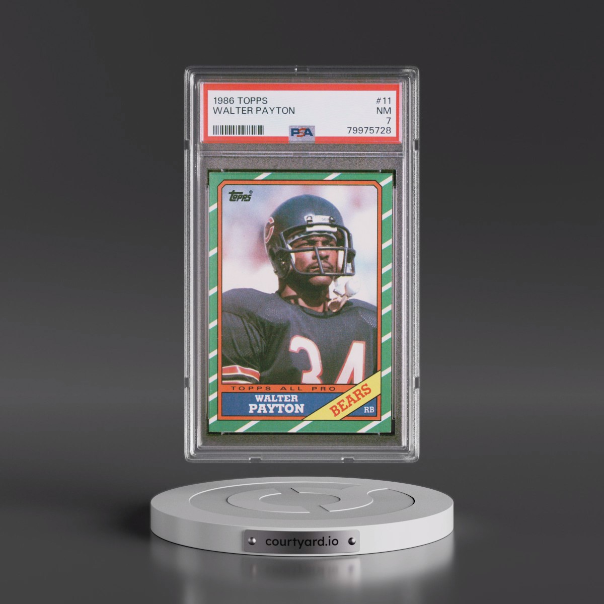 1986 Topps #11 Walter Payton (PSA 7 NM)