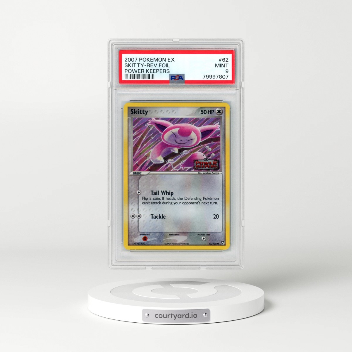 2007 Pokémon EX Power Keepers #62 Skitty - Reverse Foil (PSA 9 MINT)