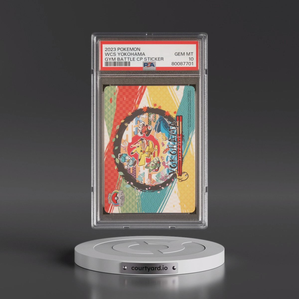 2023 Pokémon Gym Battle Campaign Sticker Wcs Yokohama (PSA 10 GEM MINT)