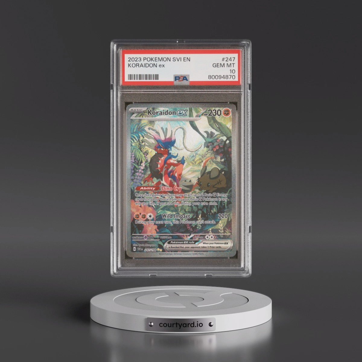 2023 Pokémon Svi EN-Scarlet & Violet Koraidon EX - Holo Special Illustration Rare #247 PSA 10