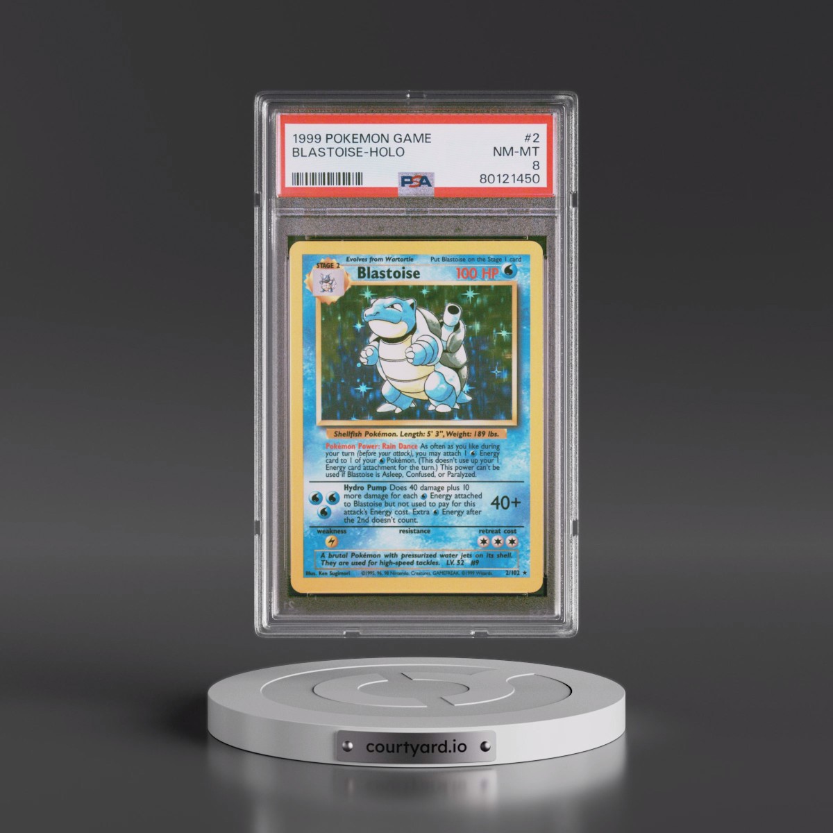 1999 Pokémon Game #2 Blastoise - Holo (PSA 8 NM-MT)