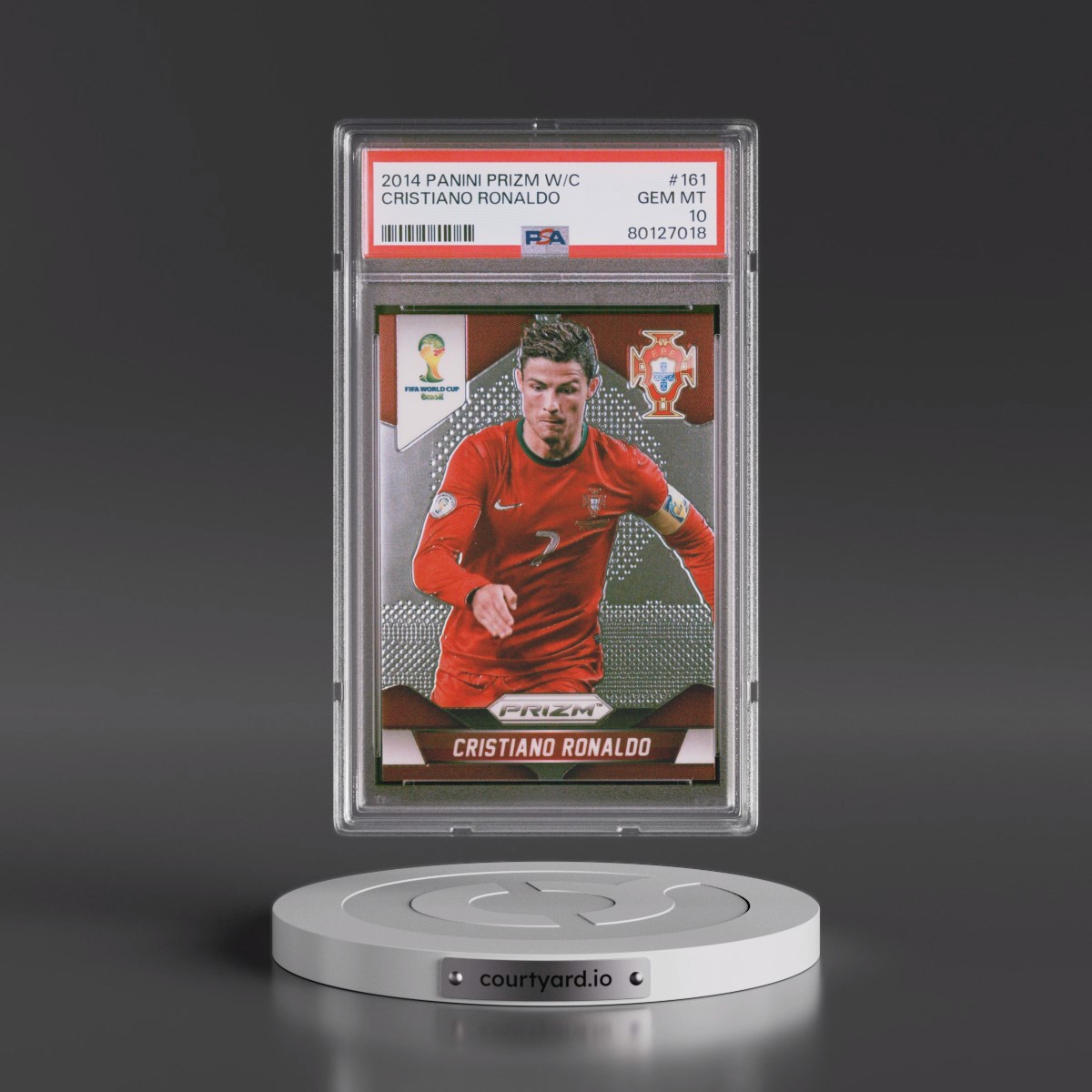 2014 Panini Prizm World Cup #161 Cristiano Ronaldo (PSA 10 GEM MINT)