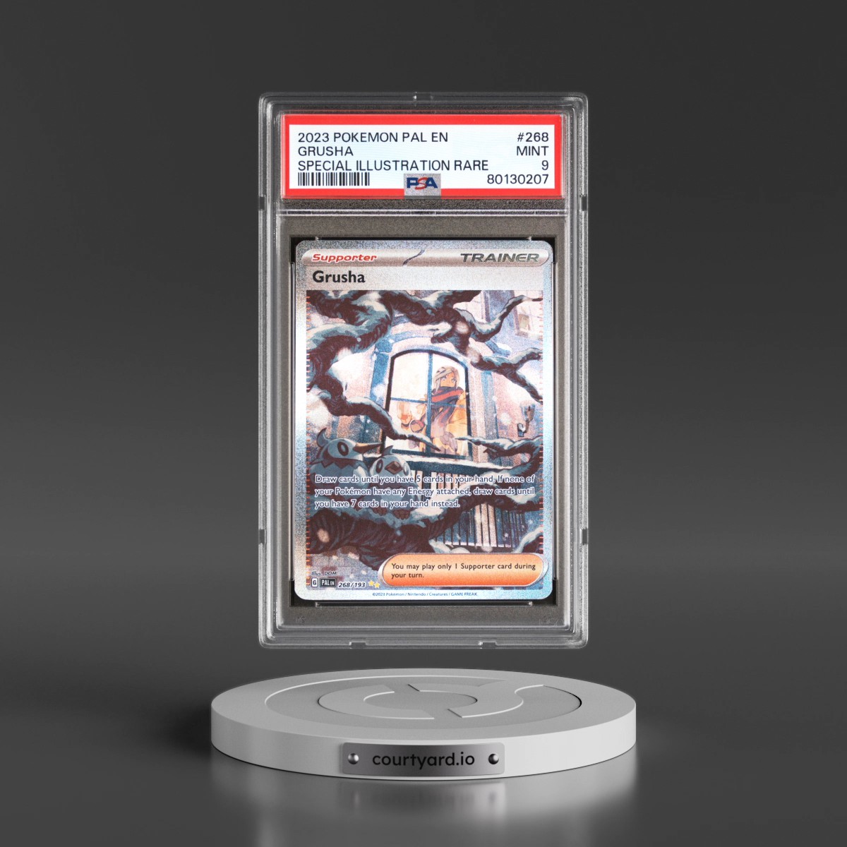 2023 Pokémon Pal EN-Paldea Evolved #268 Grusha - Special Illustration Rare (PSA 9 MINT)