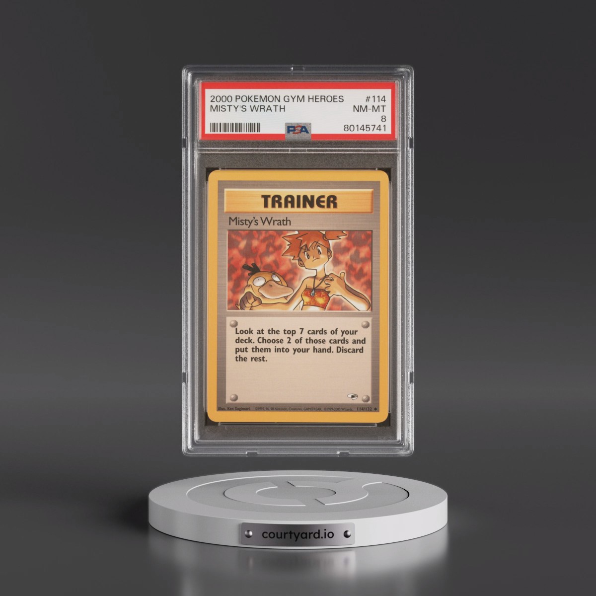 2000 Pokémon Gym Heroes #114 Misty's Wrath (PSA 8 NM-MT)