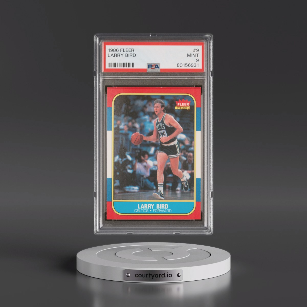 1986 Fleer #9 Larry Bird (PSA 9 MINT)
