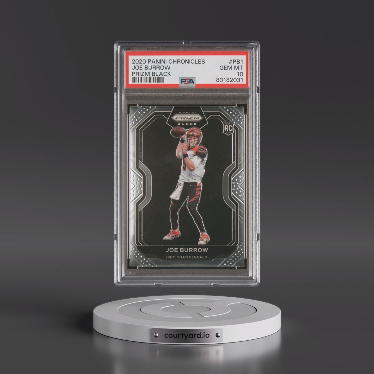 2020 Panini Chronicles Prizm Black #PB1 Joe Burrow (PSA 10 GEM MINT)