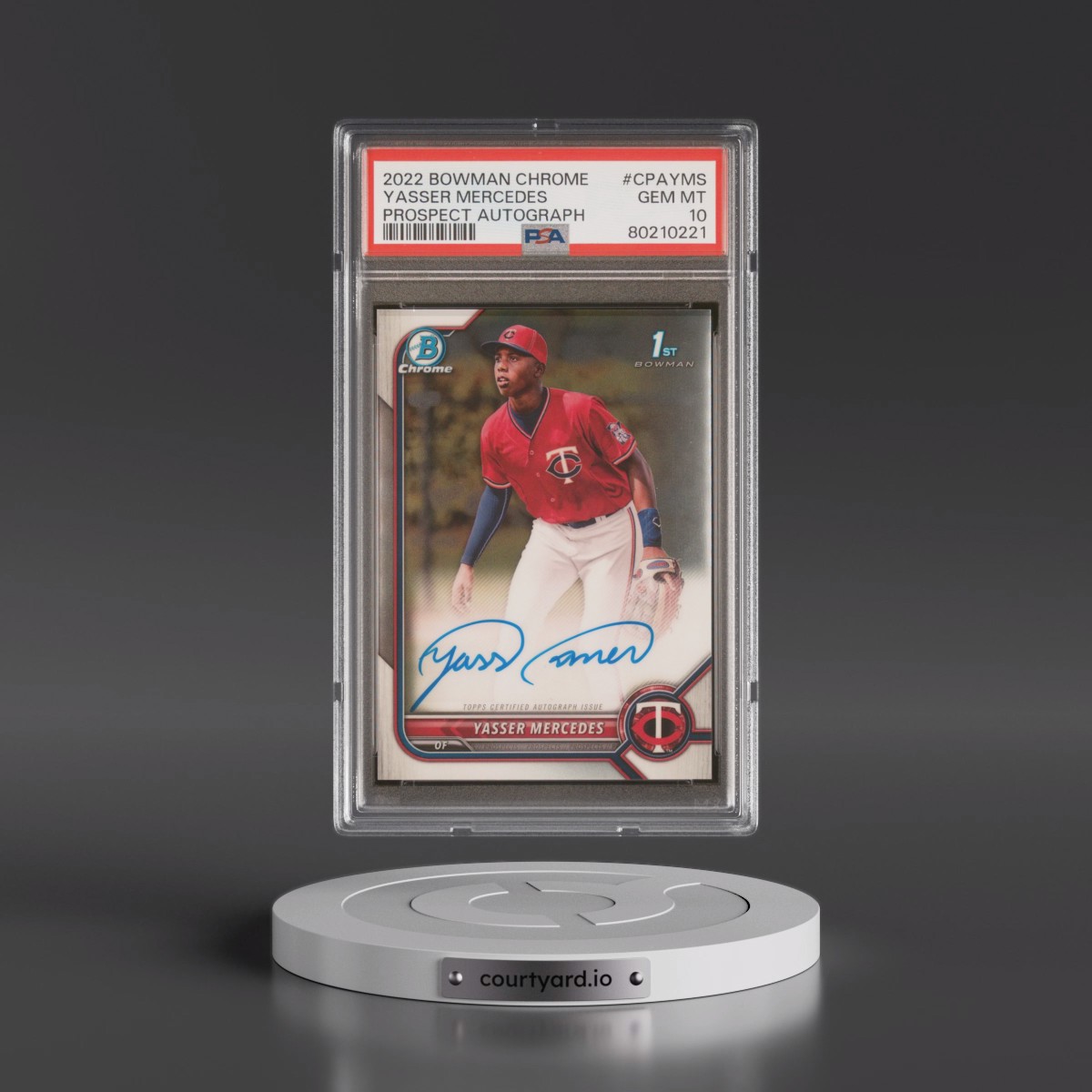 2022 Bowman Chrome Prospect Autographs #CPAYMS Yasser Mercedes (PSA 10 GEM MINT)