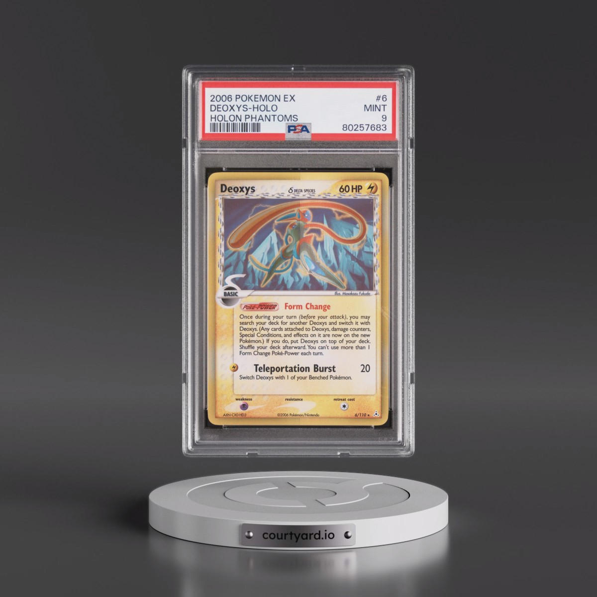 2006 Pokémon EX Holon Phantoms #6 Deoxys - Holo (PSA 9 MINT)
