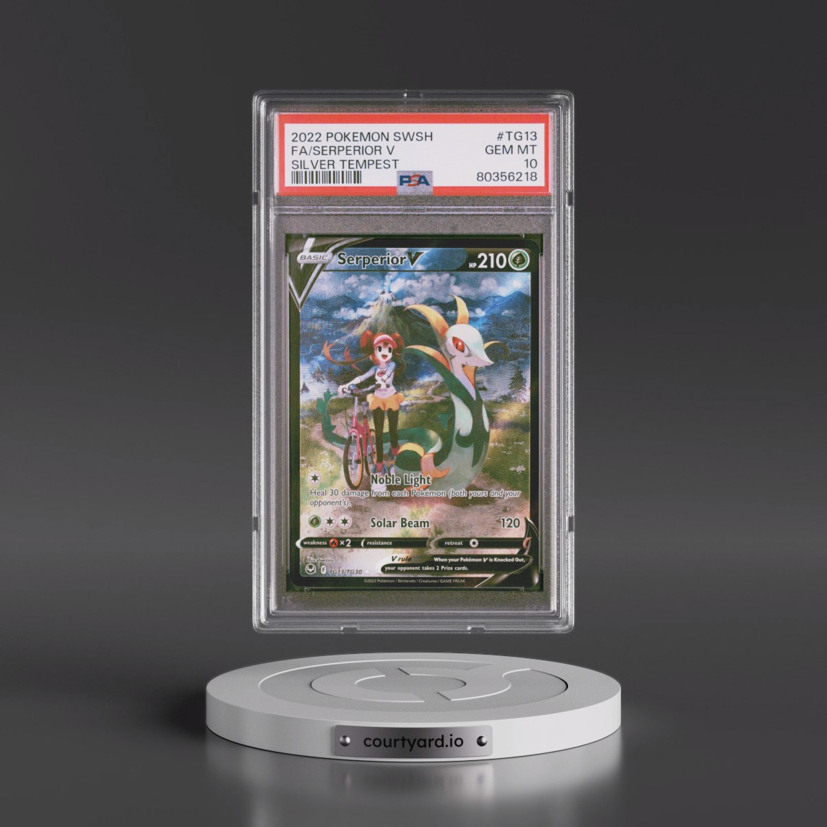 2022 Pokémon Sword & Shield Silver Tempest #TG13 Serperior V - Holo Full Art (PSA 10 GEM MINT)