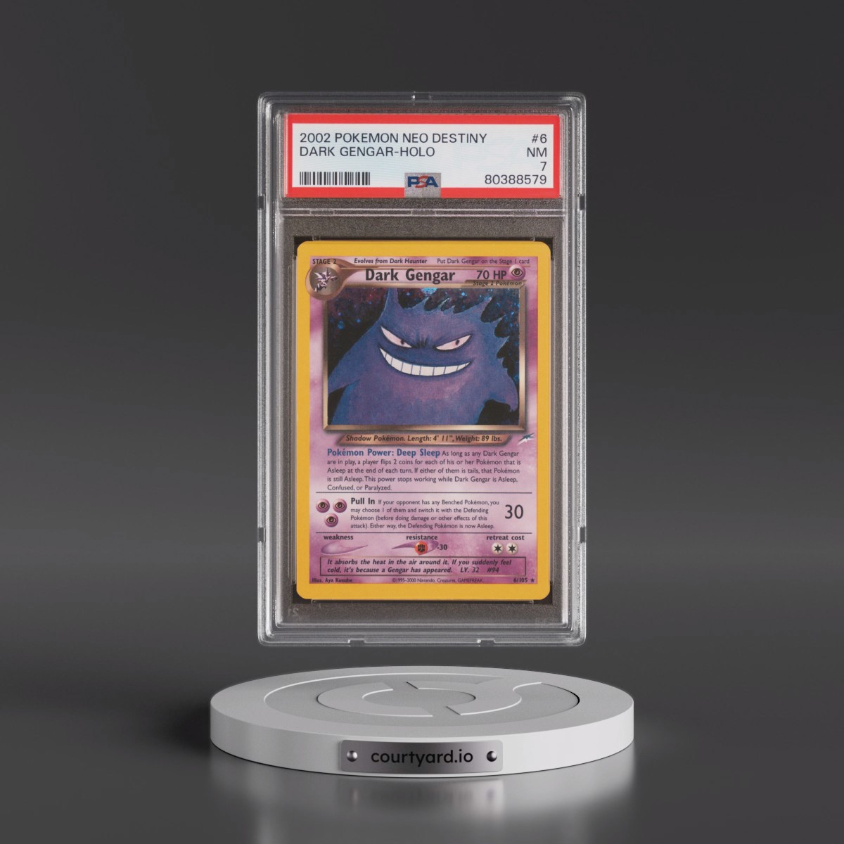 2002 Pokémon Neo Destiny #6 Dark Gengar - Holo (PSA 7 NM)