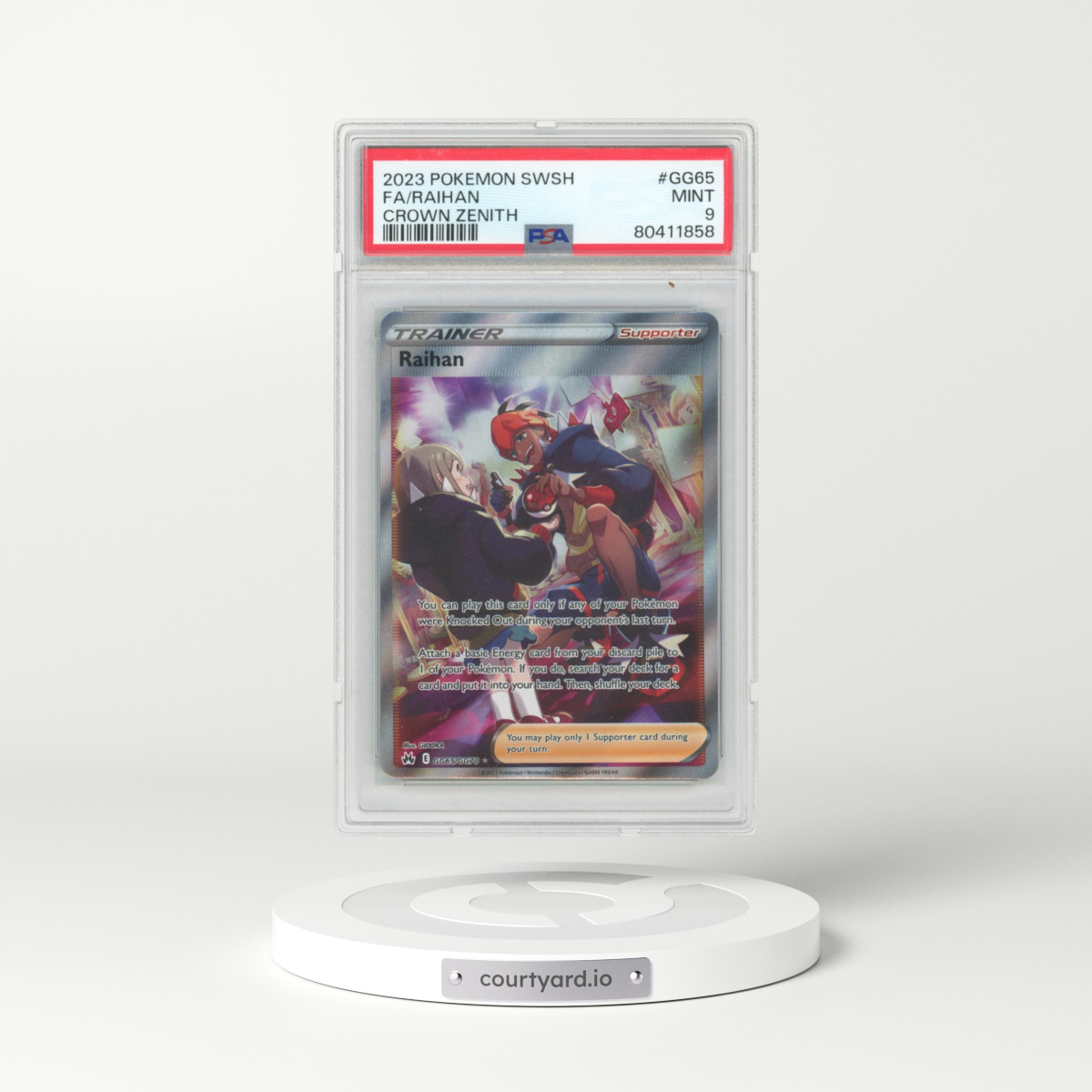 2022 Crown Zenith #GG65 Raihan (PSA 9 MINT)