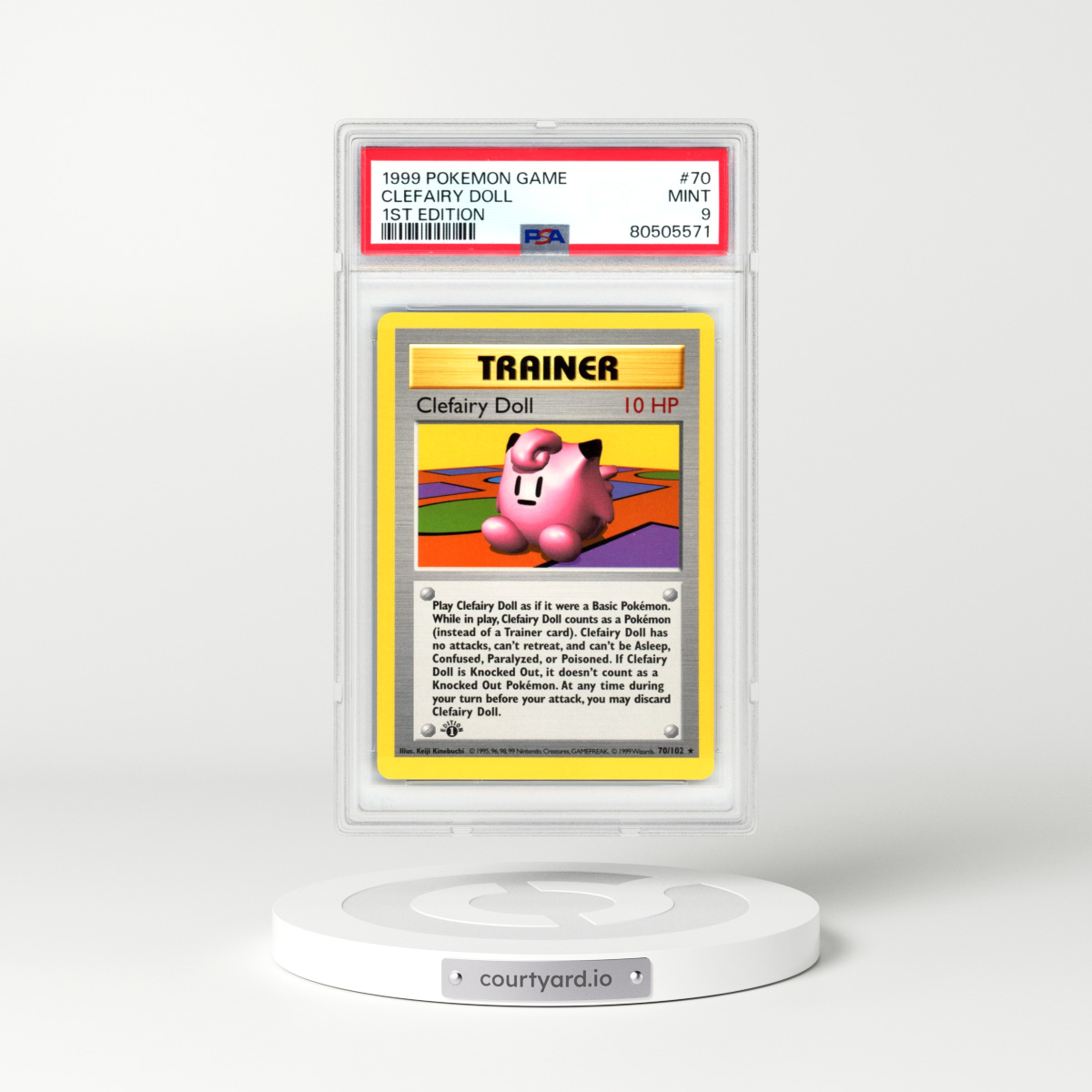 1999 Base Set #70 Clefairy Doll - 1st Edition (PSA 9 MINT)