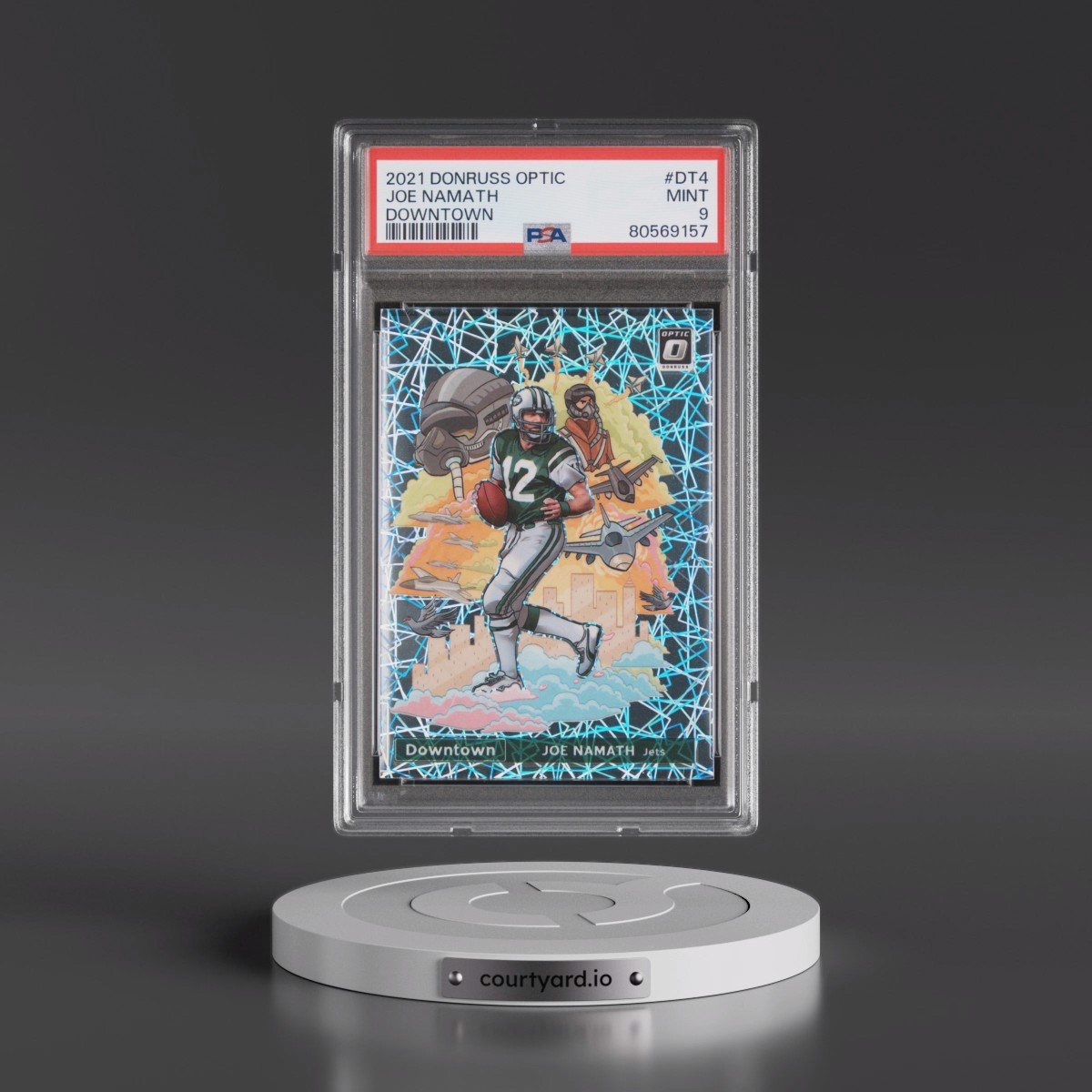 2021 Panini Donruss Optic Downtown #DT4 Joe Namath (PSA 9 MINT)