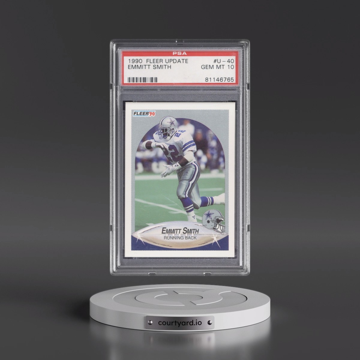 1990 Fleer Update #U-40 Emmitt Smith (PSA 10 GEM MINT)