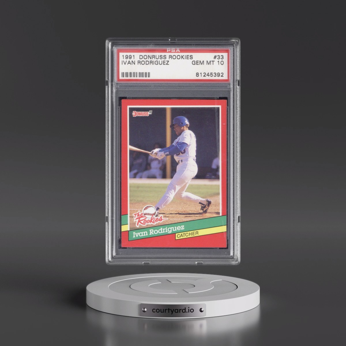 1991 Donruss Rookies #33 Ivan Rodriguez (PSA 10 GEM MINT)