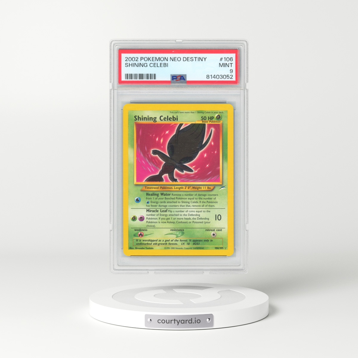 2002 Pokémon Neo Destiny #106 Shining Celebi - Holo (PSA 9 MINT)