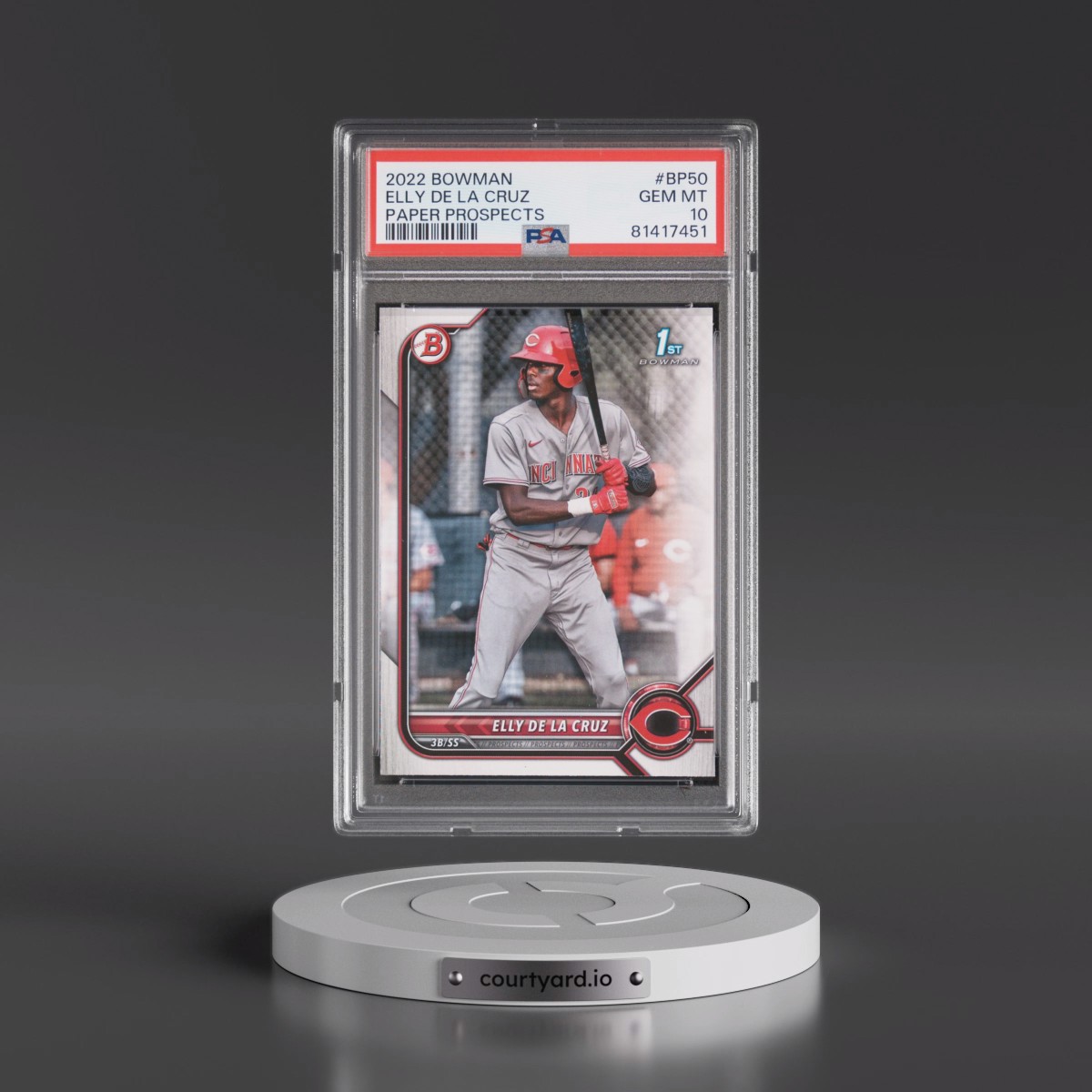 2022 Bowman Paper Prospects #BP50 Elly de La Cruz (PSA 10 GEM MINT)