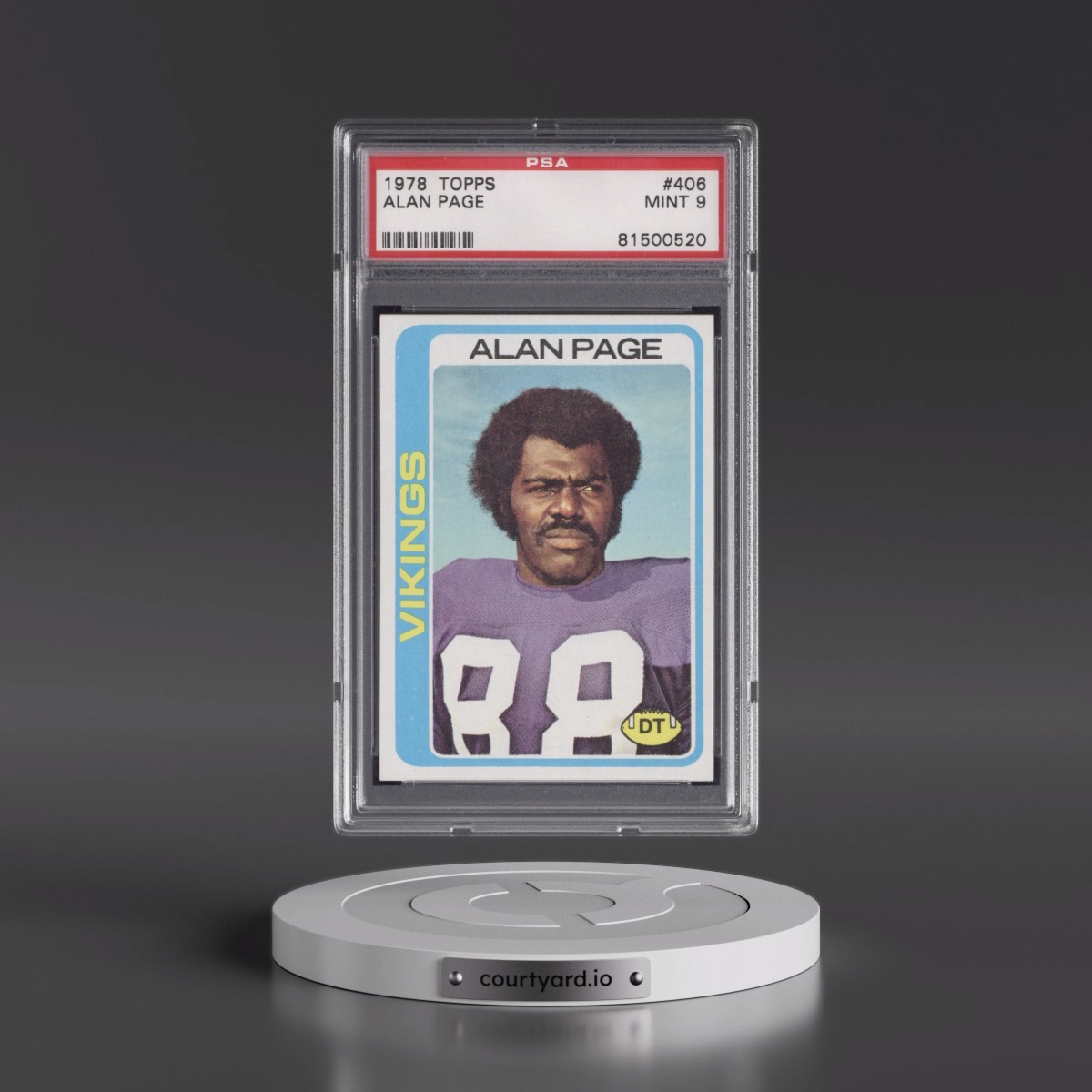 1978 Topps #406 Alan Page (PSA 9 MINT)