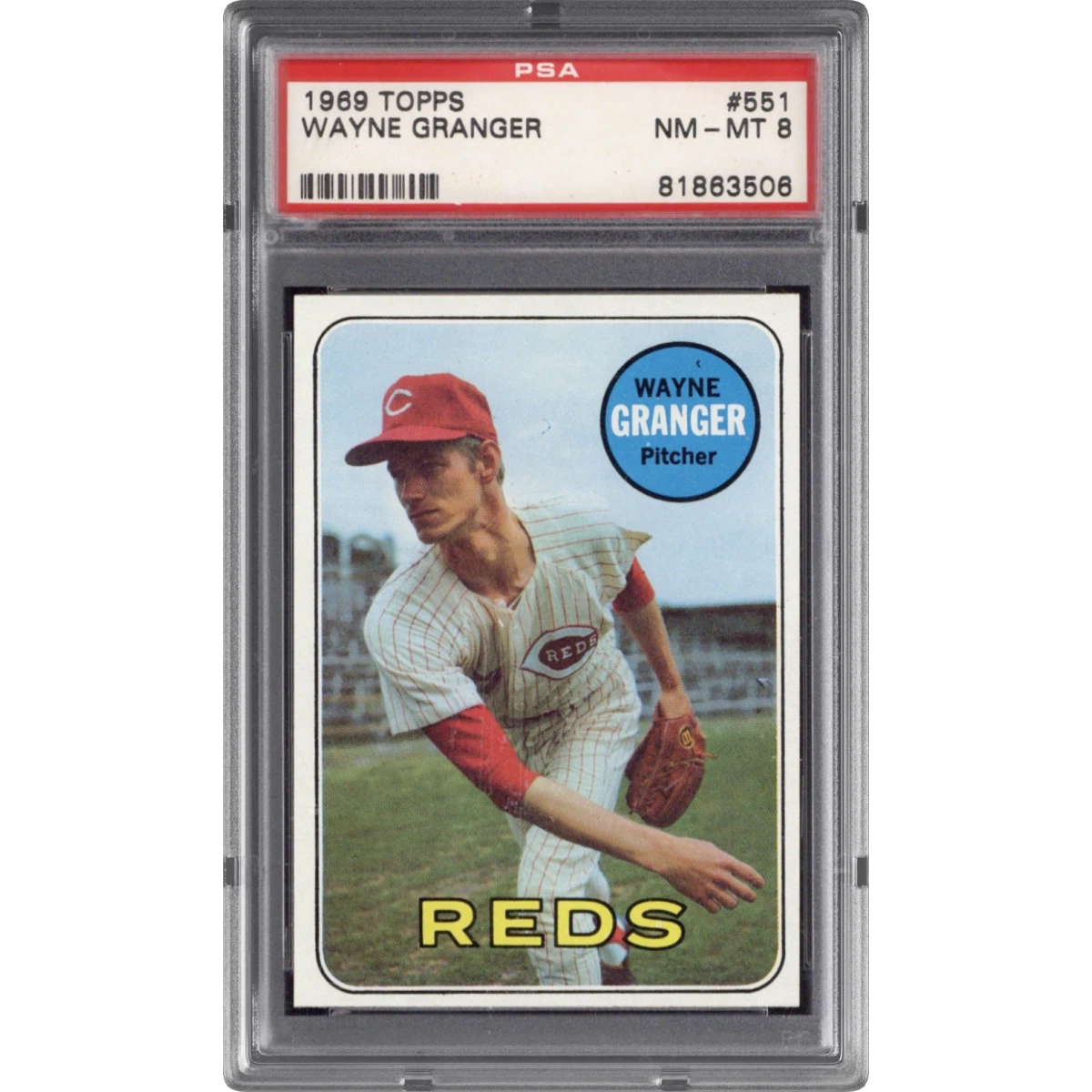 1969 Topps #551 Wayne Granger (PSA 8 NM-MT)
