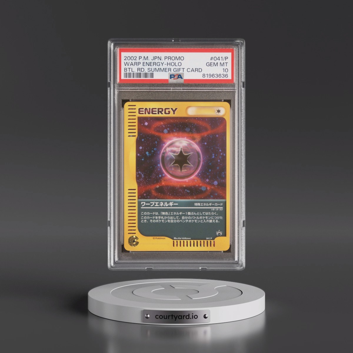 2002 Pokémon Promo #041/P Warp Energy - Holo Battle Road Summer Gift Card (PSA 10 GEM MINT)