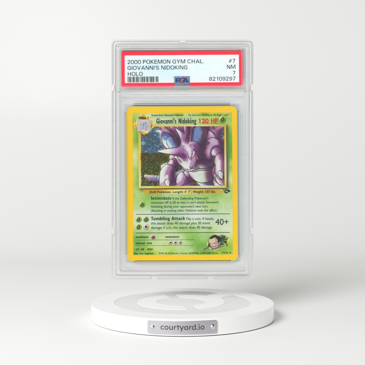 2000 Gym Challenge #7 Giovanni's Nidoking - Holo (PSA 7 NM)