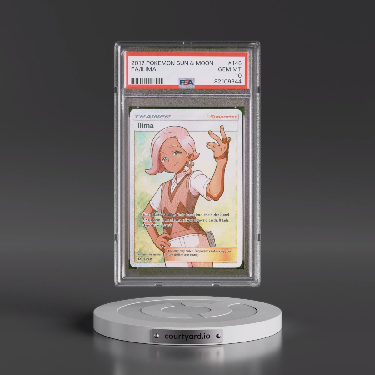 2017 Pokémon Sun & Moon #146 Ilima - Full Art (PSA 10 GEM MINT)