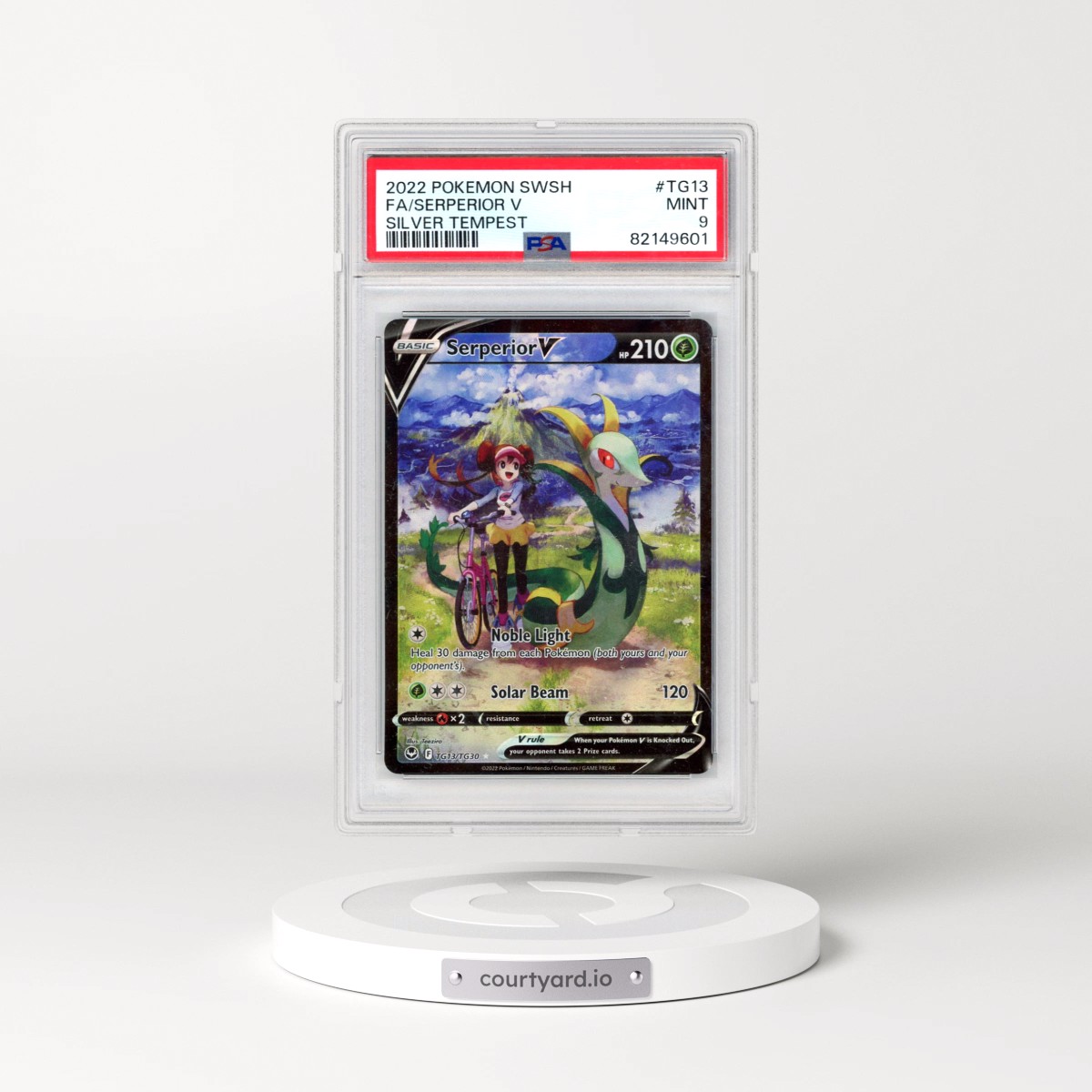 2022 Pokémon Sword & Shield Silver Tempest #TG13 Serperior V - Holo Full Art (PSA 9 MINT)