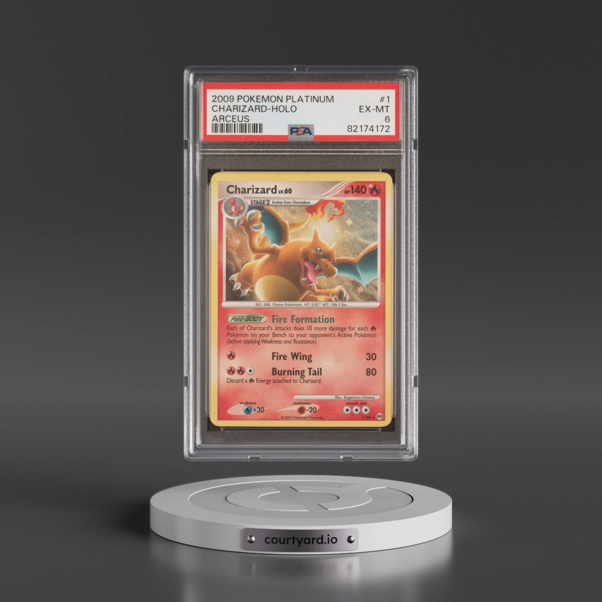 2009 Pokémon Platinum Arceus #1 Charizard - Holo (PSA 6 EX-MT)