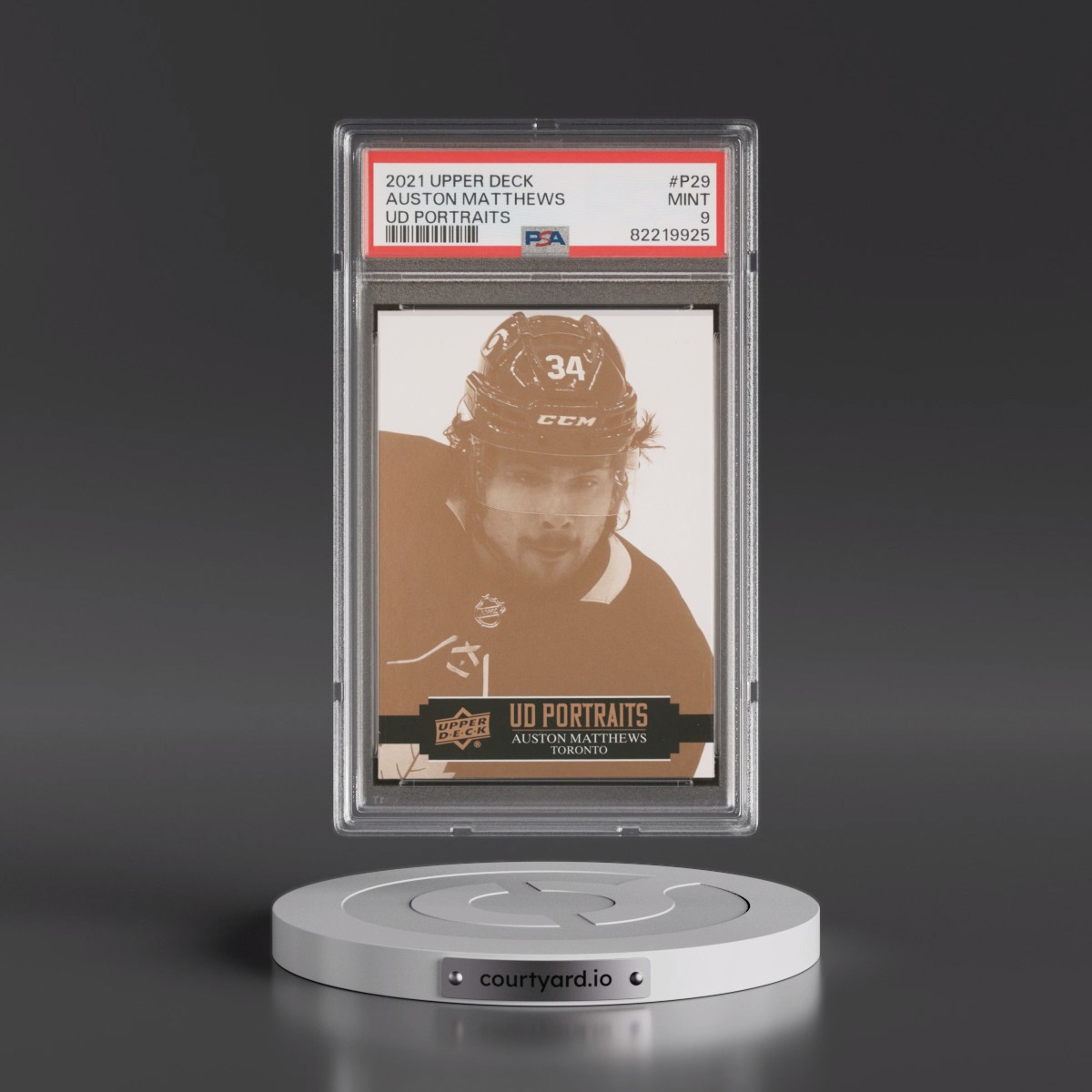 2021 Upper Deck UD Portraits Auston Matthews #P29 PSA 9