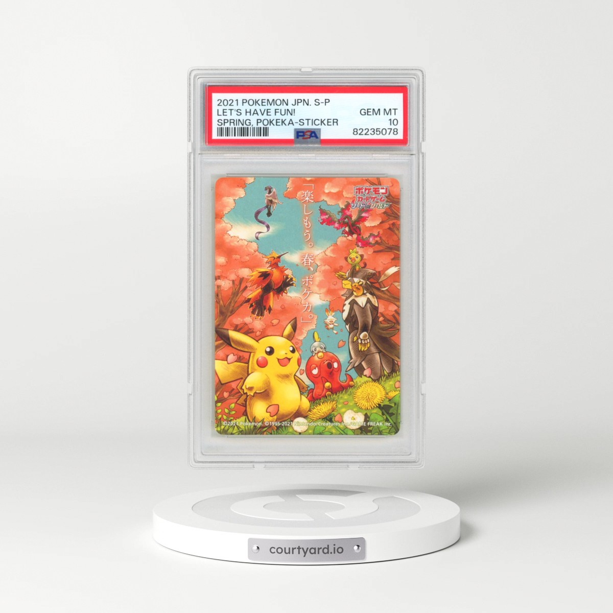 2021 Pokémon S Promo Let's Have Fun! Spring, Pokeka - Sticker (PSA 10 GEM MINT)